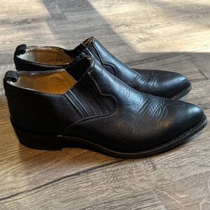 Frye Slip On Boots with Polished Leather Finish